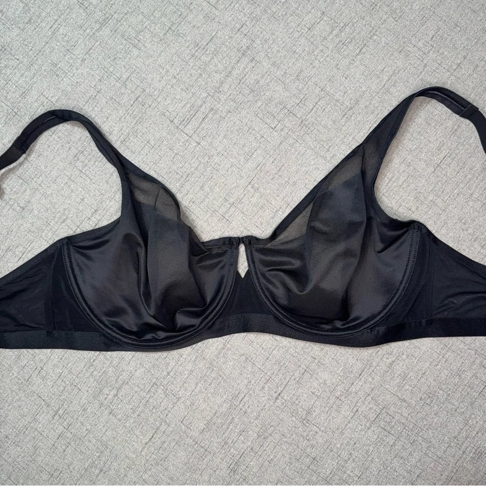 Soma Unbelievable Lift Scoop Balconette Bra Black Size 38DDD New